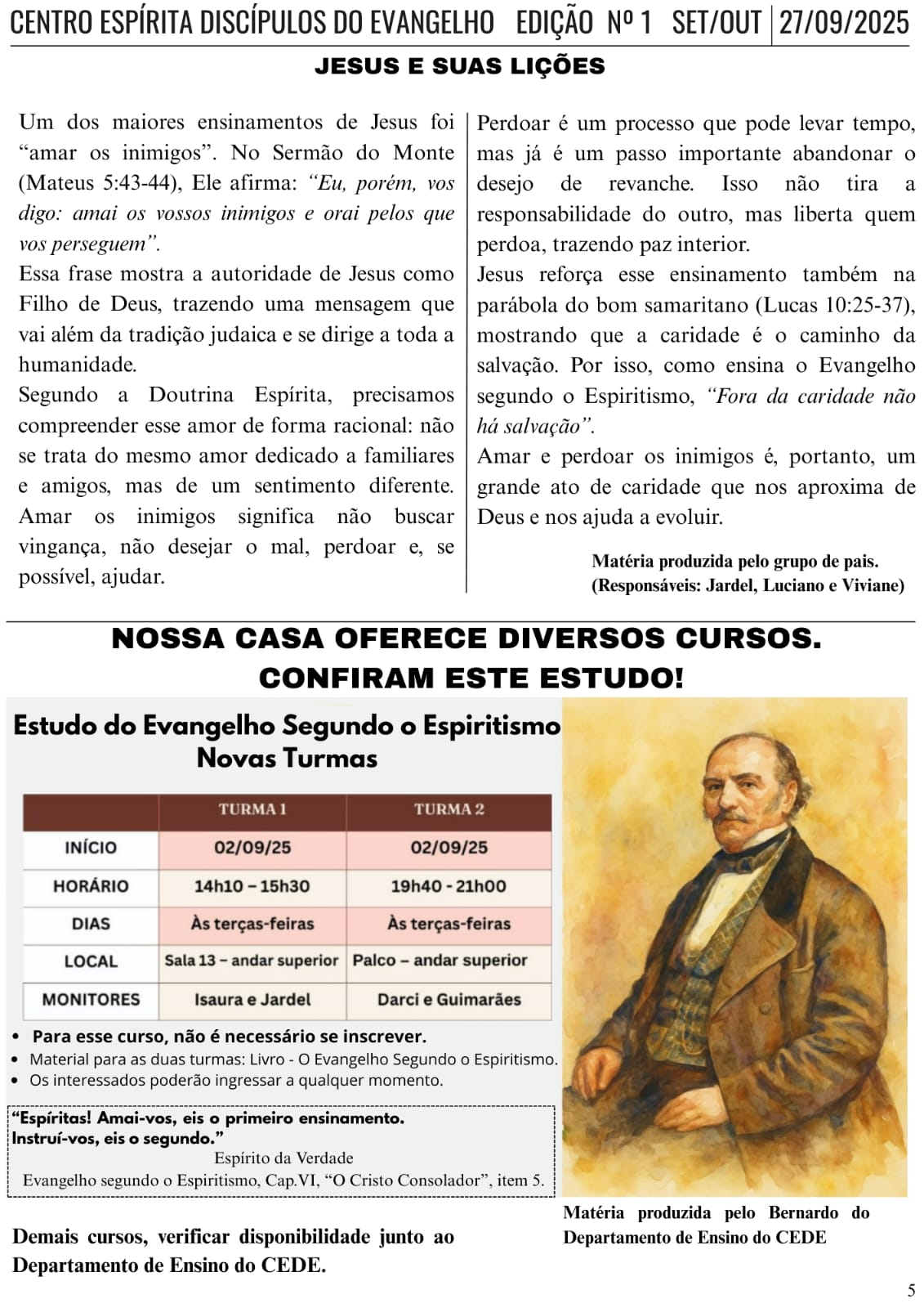 - Jesus e suas lições /  - Cursos da casa