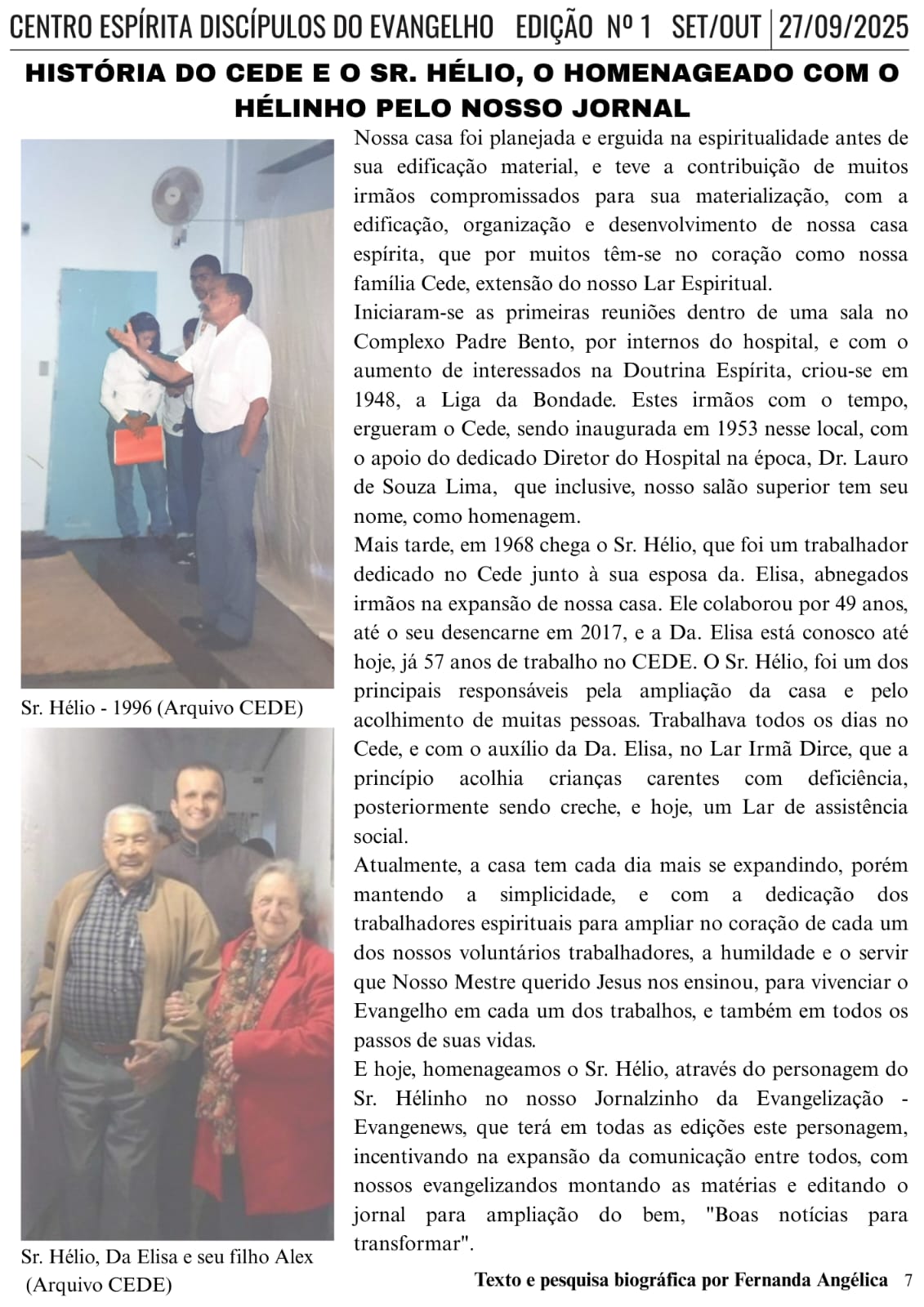 - Homenagem Sr. Hélio