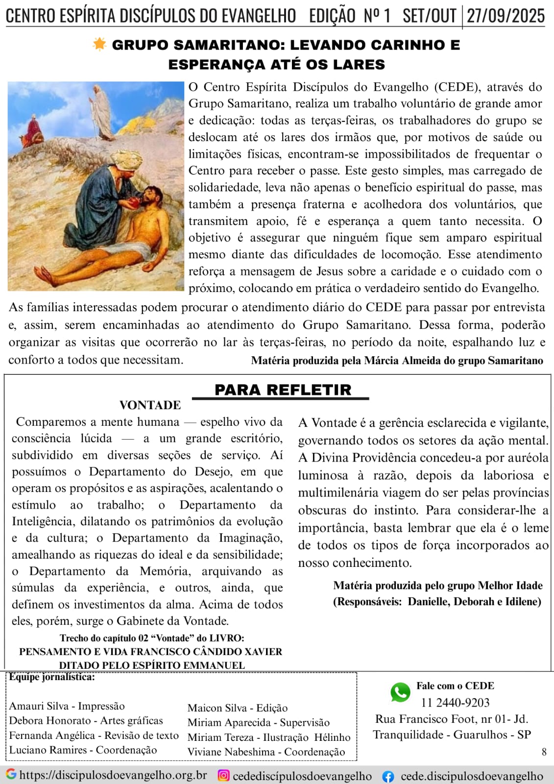 - Grupo Samaritano / Texto para refletir