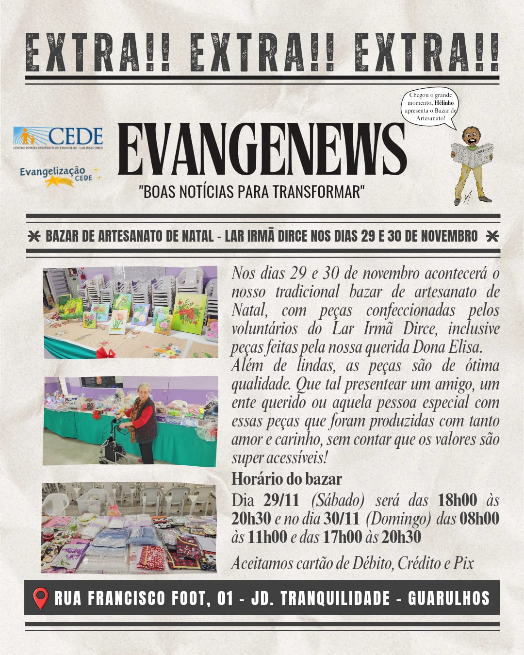 Bazar de artesanato de Natal